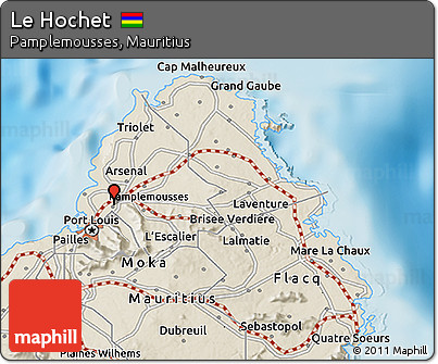 Shaded Relief 3D Map of Le Hochet