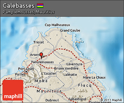 Shaded Relief 3D Map of Calebasses