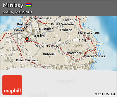 Shaded Relief 3D Map of Minissy