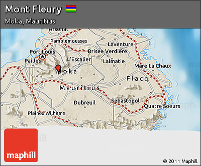 Shaded Relief 3D Map of Mont Fleury