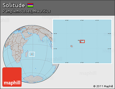 Gray Location Map of Solitude