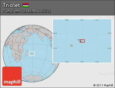 Gray Location Map of Triolet