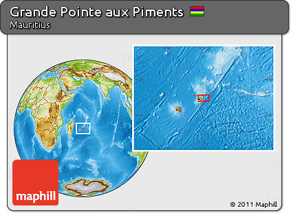 Physical Location Map of Grande Pointe Aux Piments