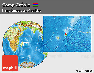 Physical Location Map of Camp Créole