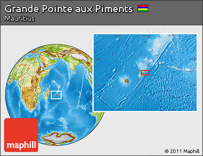 Physical Location Map of Grande Pointe Aux Piments
