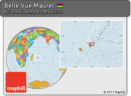 Political Location Map of Belle Vue Maurel