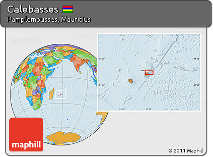 Political Location Map of Calebasses