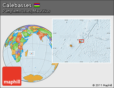 Political Location Map of Calebasses