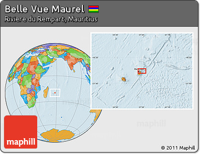 Political Location Map of Belle Vue Maurel