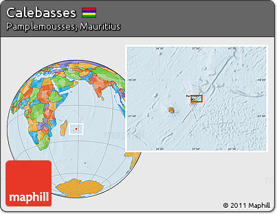 Political Location Map of Calebasses