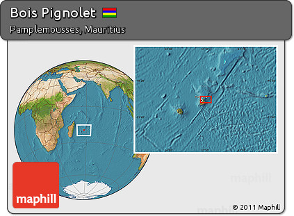 Satellite Location Map of Bois Pignolet