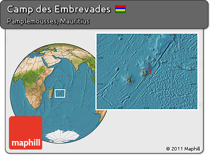 Satellite Location Map of Camp Des Embrevades