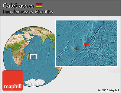 Satellite Location Map of Calebasses