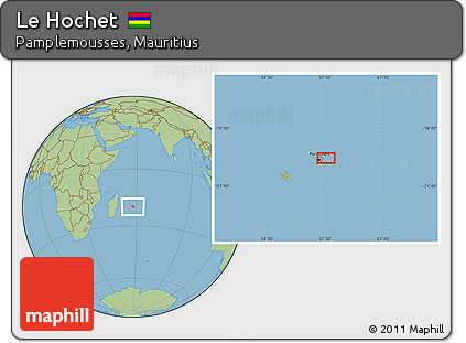 Savanna Style Location Map of Le Hochet