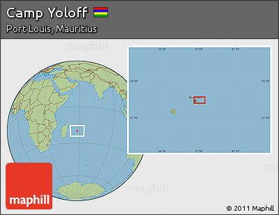Savanna Style Location Map of Camp Yoloff