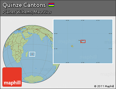 Savanna Style Location Map of Quinze Cantons