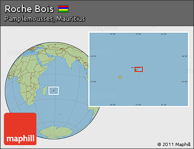 Savanna Style Location Map of Roche Bois