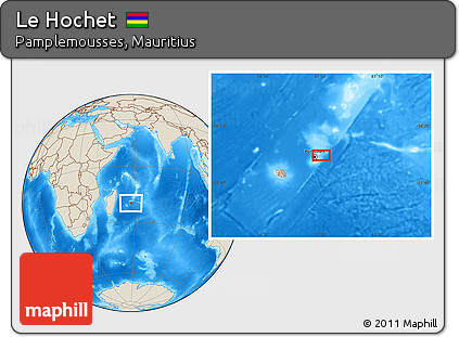 Shaded Relief Location Map of Le Hochet