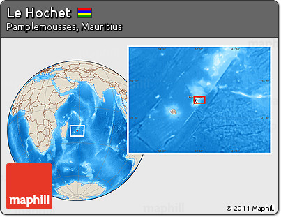 Shaded Relief Location Map of Le Hochet