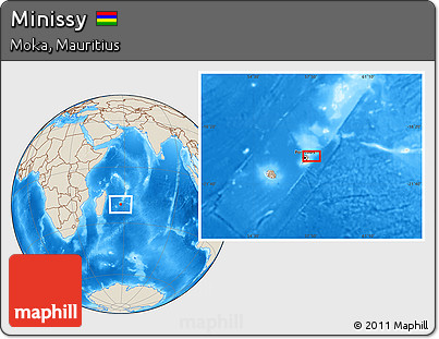 Shaded Relief Location Map of Minissy