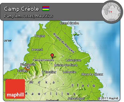 Physical Map of Camp Créole