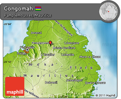 Physical Map of Congomah