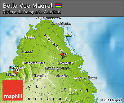 Physical Map of Belle Vue Maurel