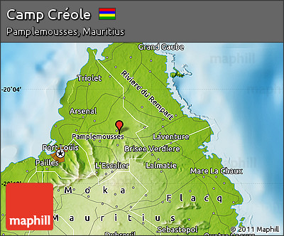 Physical Map of Camp Créole