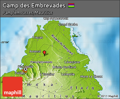 Physical Map of Camp Des Embrevades