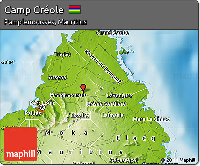 Physical Map of Camp Créole