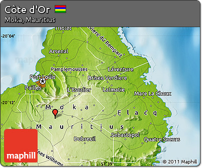 Physical Map of Côte D'Or