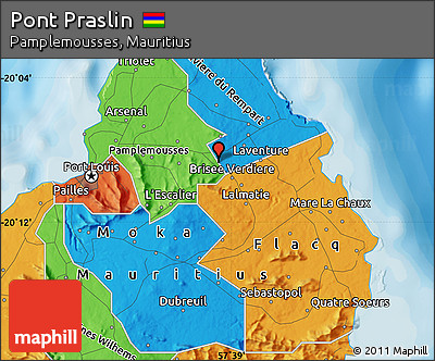 Political Map of Pont Praslin