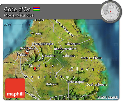 Satellite Map of Côte D'Or