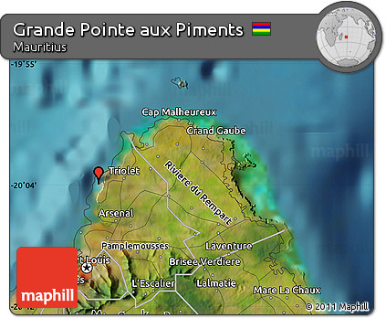 Satellite Map of Grande Pointe Aux Piments