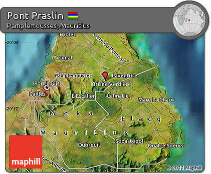 Satellite Map of Pont Praslin