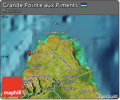 Satellite Map of Grande Pointe Aux Piments