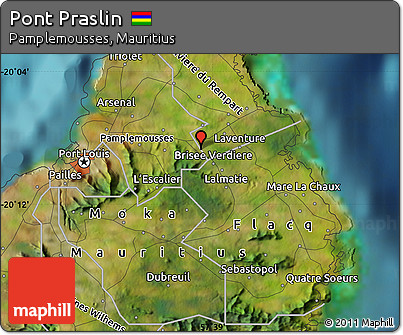 Satellite Map of Pont Praslin