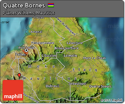 Satellite Map of Quatre Bornes