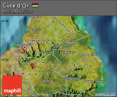 Satellite Map of Côte D'Or