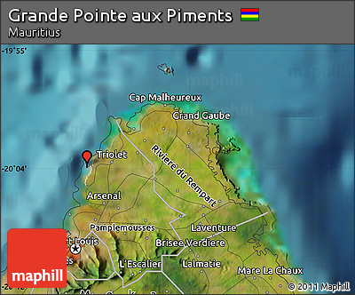 Satellite Map of Grande Pointe Aux Piments