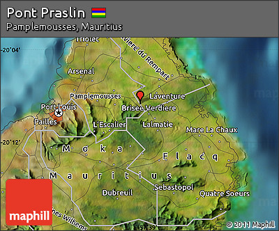 Satellite Map of Pont Praslin