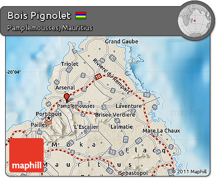 Shaded Relief Map of Bois Pignolet