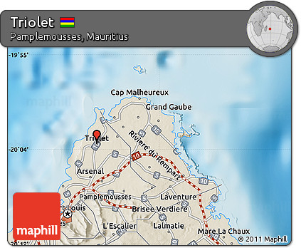 Shaded Relief Map of Triolet