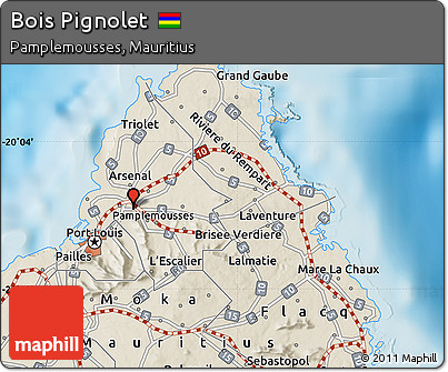 Shaded Relief Map of Bois Pignolet