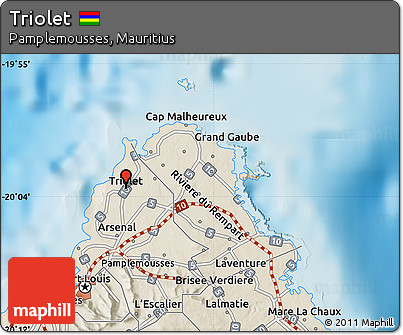 Shaded Relief Map of Triolet
