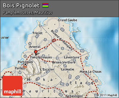 Shaded Relief Map of Bois Pignolet