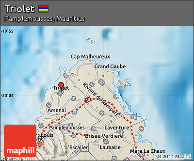 Shaded Relief Map of Triolet