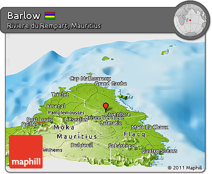 Physical Panoramic Map of Barlow