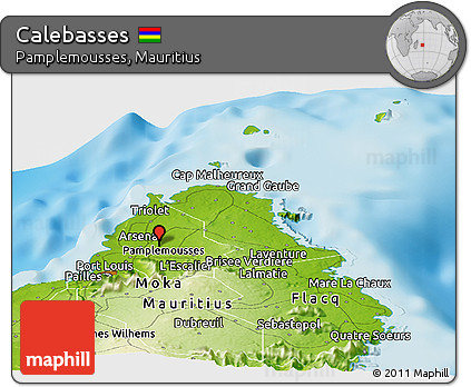 Physical Panoramic Map of Calebasses