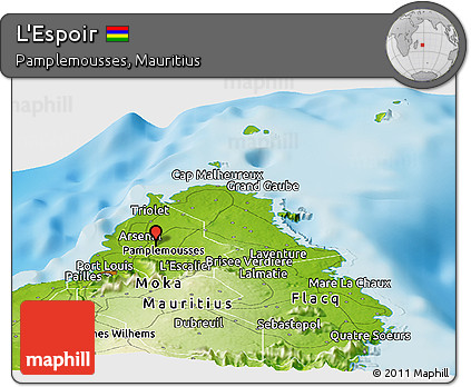 Physical Panoramic Map of L'Espoir